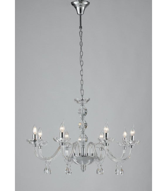 Lustre LED Design Chromé 38cm – 24W – Pour Salon Ou Cuisine, Style Industriel