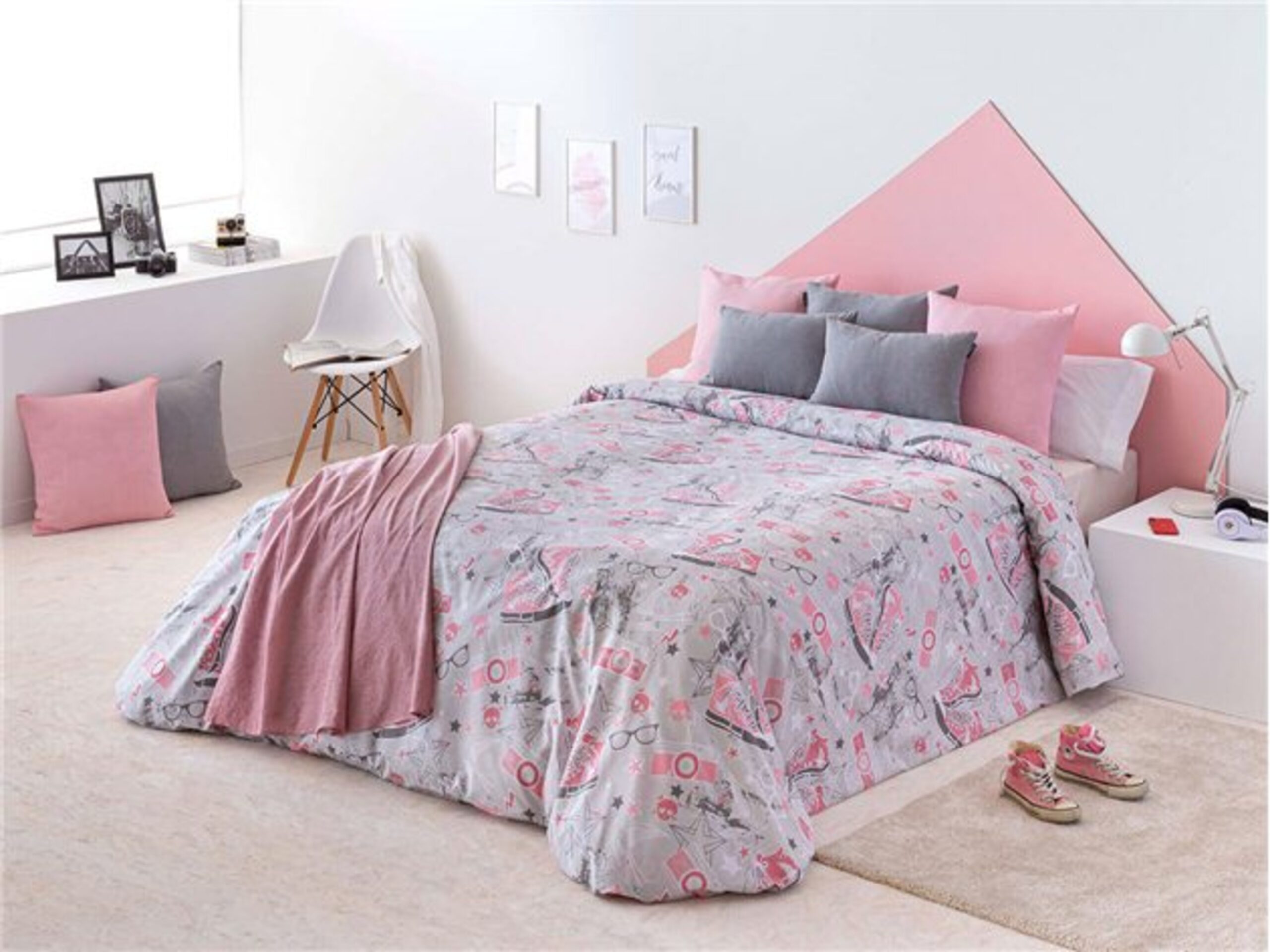 Juego juvenil de funda nórdica 3 piezas fashionpara cama de 170 cm