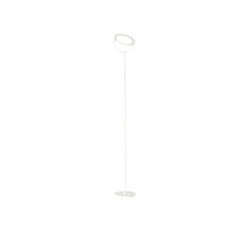 Plato - 30W ściemnialna lampa podłogowa LED, 3000K, 2968lm, wys. 190 cm, włącznik/wyłącznik nożny - Perenz - biała