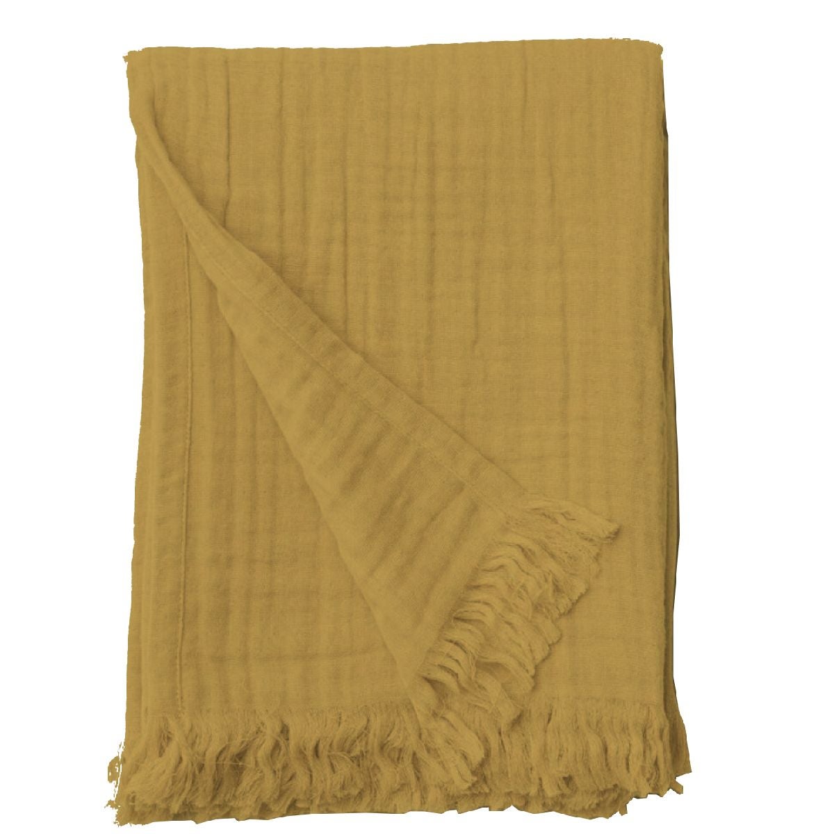 Plaid uni gaze de coton INDIAN FLOWERS - 3