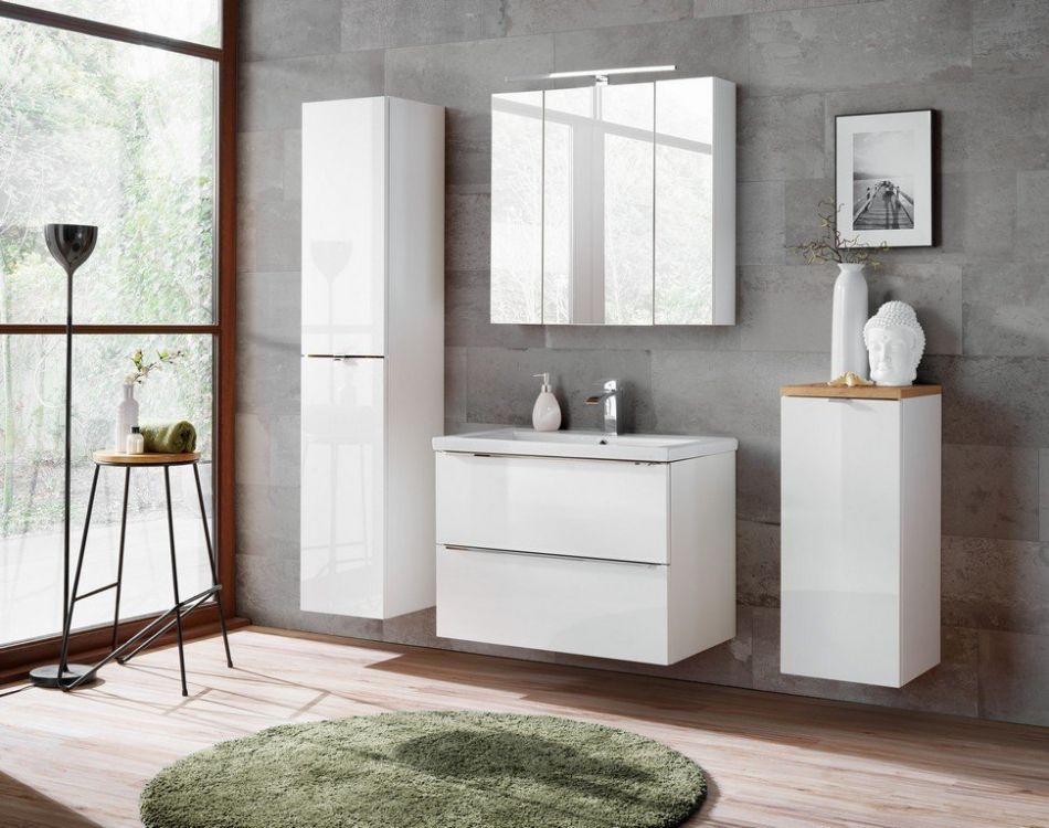 Szafka Comad łazienkowa MILANO / CAPRI 800 35 cm biała - 6