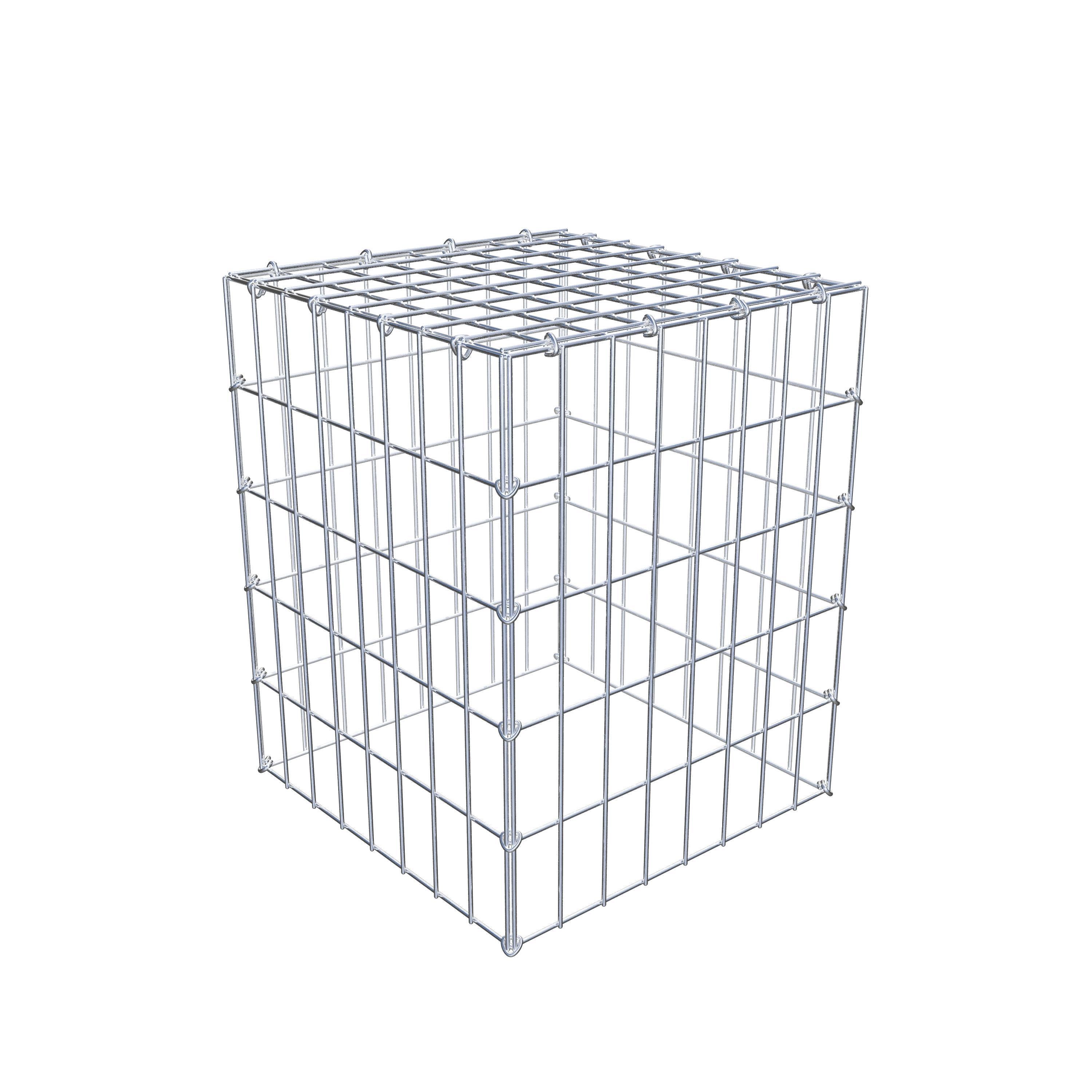 Gavión para apilar en acero galvanizado 50x40x40cm (LxAxP), malla 5 x 10cm, Anillo en C, sin rejilla inferior - 3