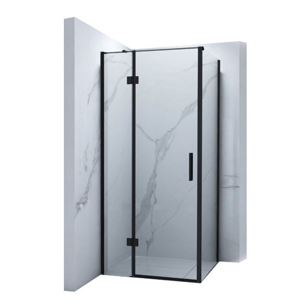 Kabina prysznicowa WILSON kwadratowa transparentna 80x80x190 cm czarna