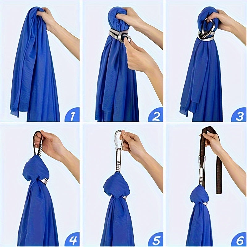 Balançoire sensorielle, balançoire thérapeutique pour enfants et adultes, hamac pour enfants autistes, bleu ciel, 1 x 2,8 m - 6