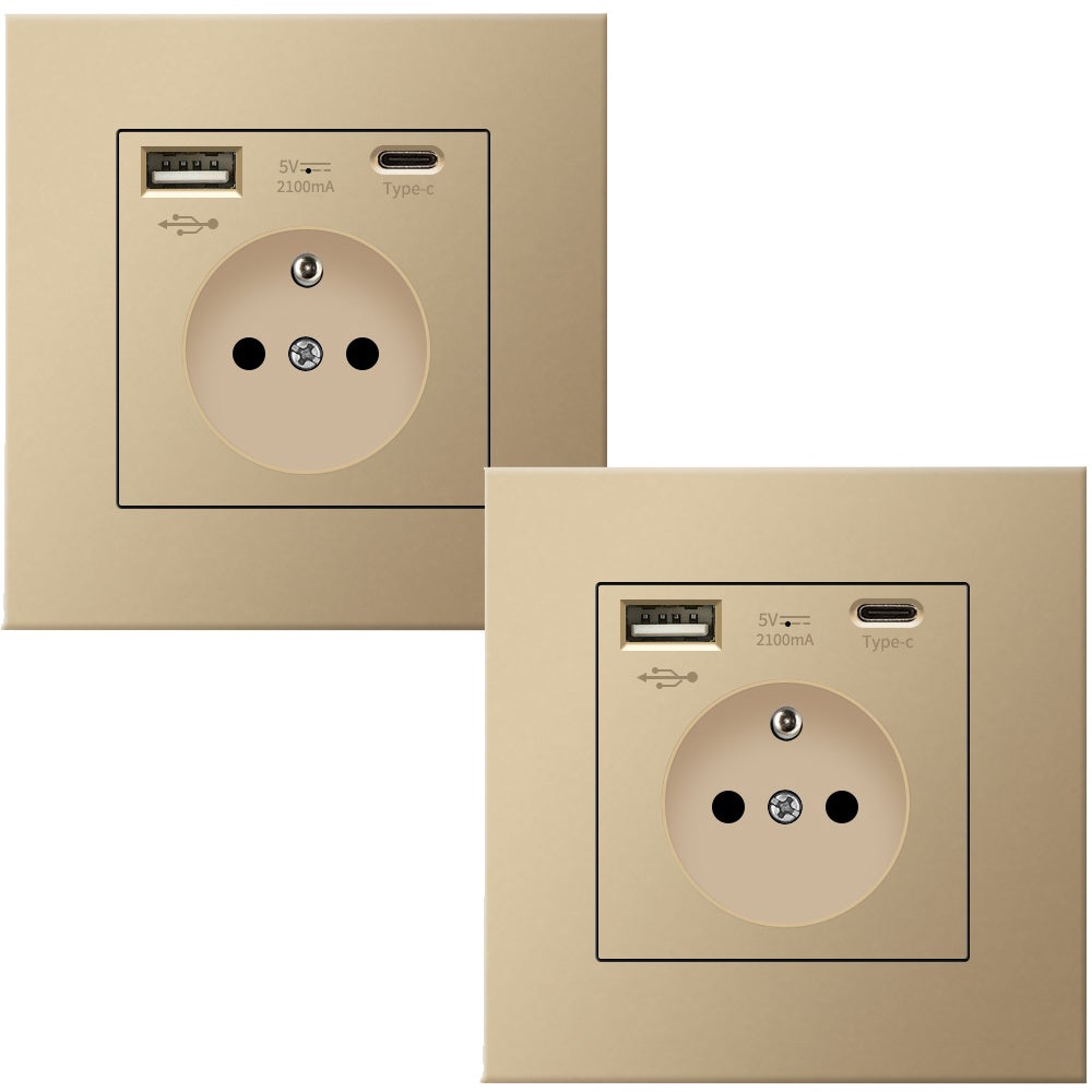 Modulo prese USB 2.0 tipo A, USB 3.1 tipo C, 5Vdc 3,1A, serie Moon, bianco, compatibile con serie BTicino Axolute-Ettroit AB3002
