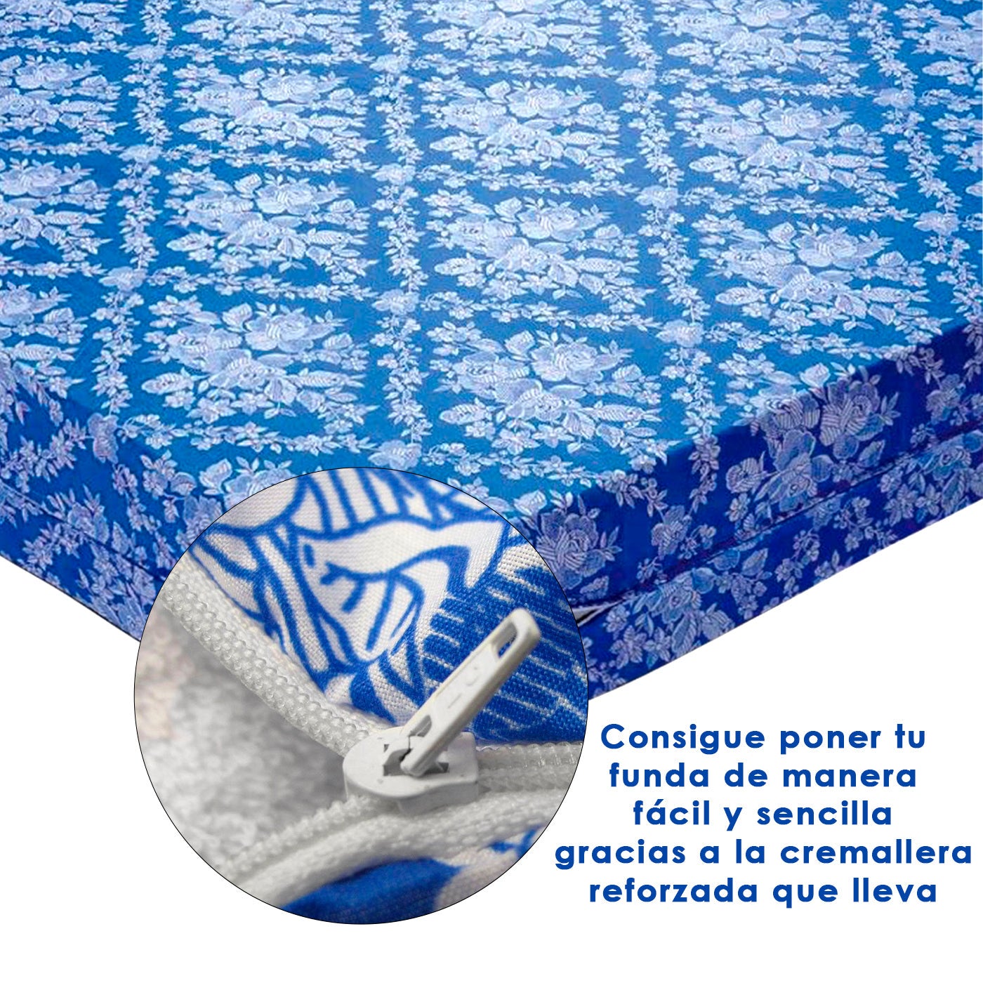 HOME MERCURY- Funda de colchón con Cierre de Cremallera. Fácil de Colocar,Resistente, Suave y Agradable 100% Poliéster. (Cama 90) - 2