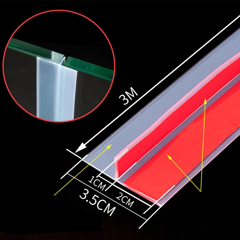 Burlete de silicona para puerta en forma de T de 3 m, cinta de sellado para burlete de puerta, cinta adhesiva - 6
