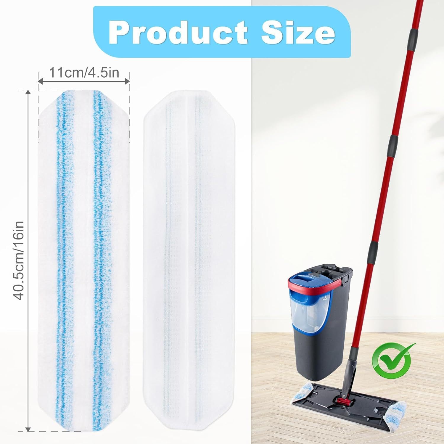 2 panni in microfibra per Rowenta Clean&Steam ZR 005801 Accessorio per la pulizia