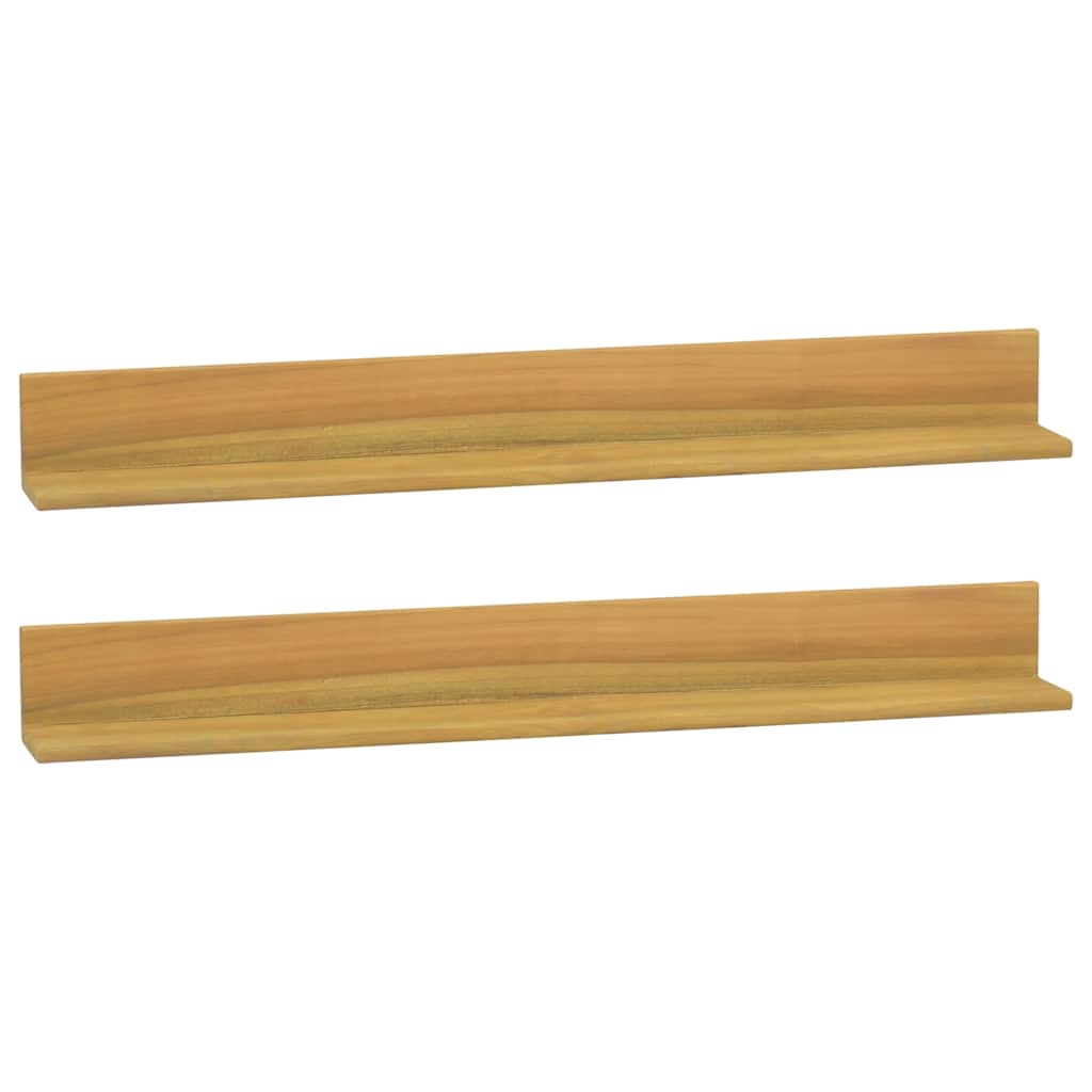Maison exclusive - estantes de pared 2 unidades madera maciza de teca 90x10x10 cm