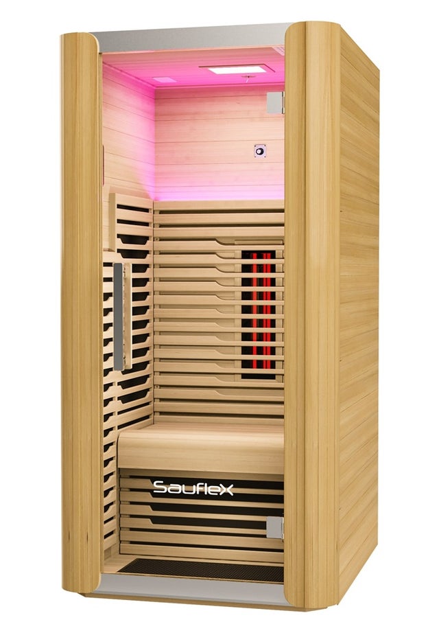 Sauna infrarouge à spectre complet Sauflex FBG-181, 1 personne, pruche