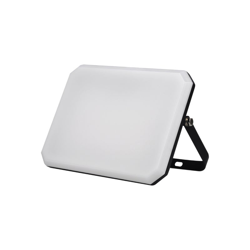 Czarny reflektor zewnętrzny LED 230V 50W 4000K mleczny klosz 5000lm 175x125x27,5 mm