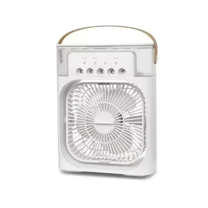 Przenośny wentylator z nawilżaczem, klimatyzator, wentylator elektryczny USB, lampka nocna LED, 3 w 1 chłodnica powietrza, nawilżacz do domu