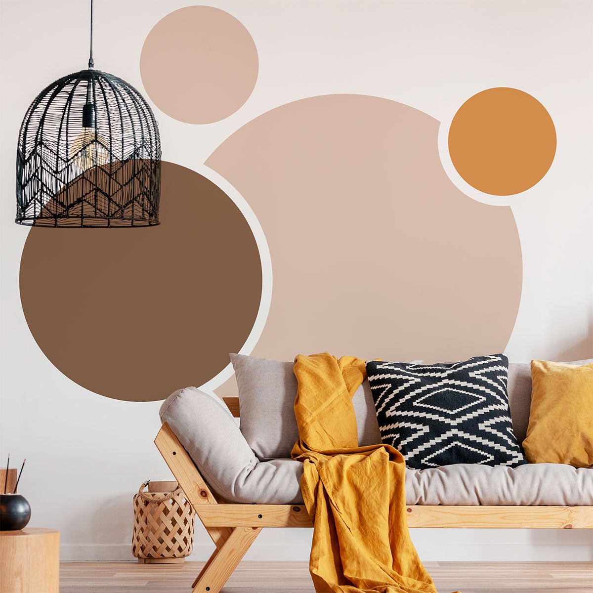 Papel pintado prepegado puntos abstractos - adhesivo de pared - revestimiento sticker mural decorativo - l-h120xl90cm