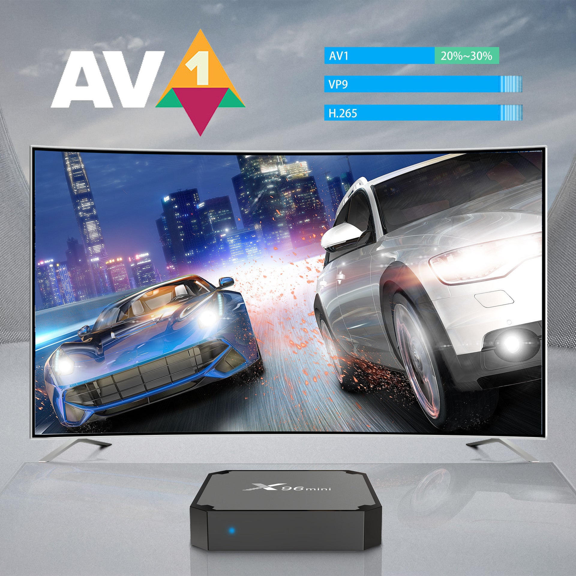 TV Box multimédia - X96 Mini -Android 11 TV Box - 2GB RAM Mémoire étendable - 9