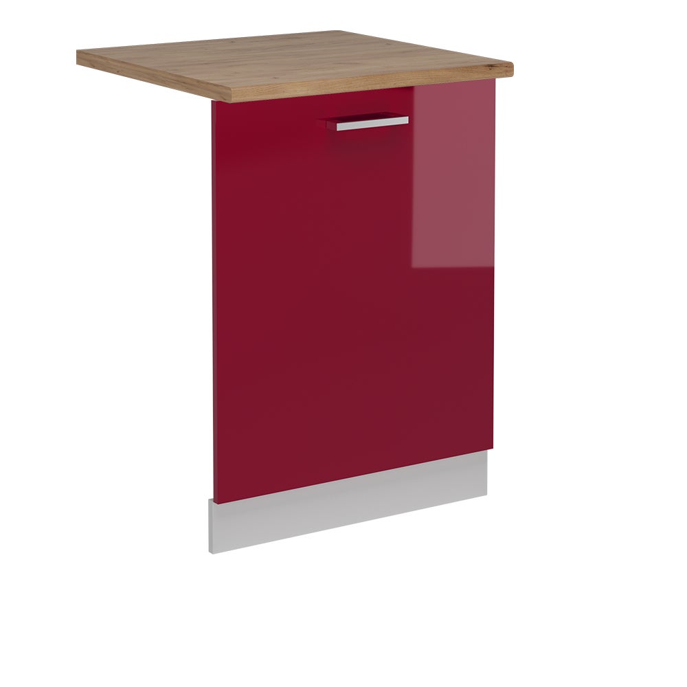 Vicco Panel przedni zmywarki R-Line, Czerwony połysk, 60 cm , BP Dąb