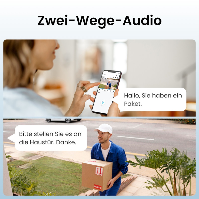 Caméra de surveillance 4K 8MP 2,4/5GHz WiFi batterie PT sans fil, +SP, Reolink, Noir - 8