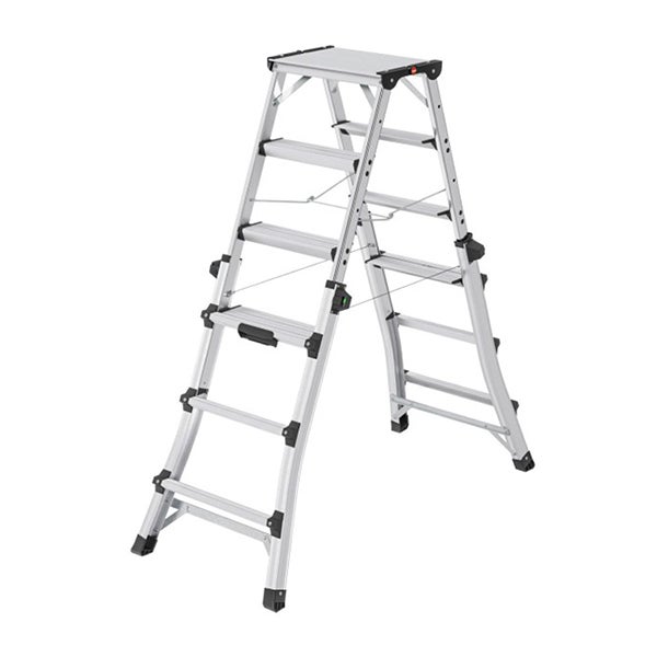 Drabina alu teleskopowa Hailo D100 TL 4x4 / 5x5 / 6x6 (wys. rob. 2,87 m)