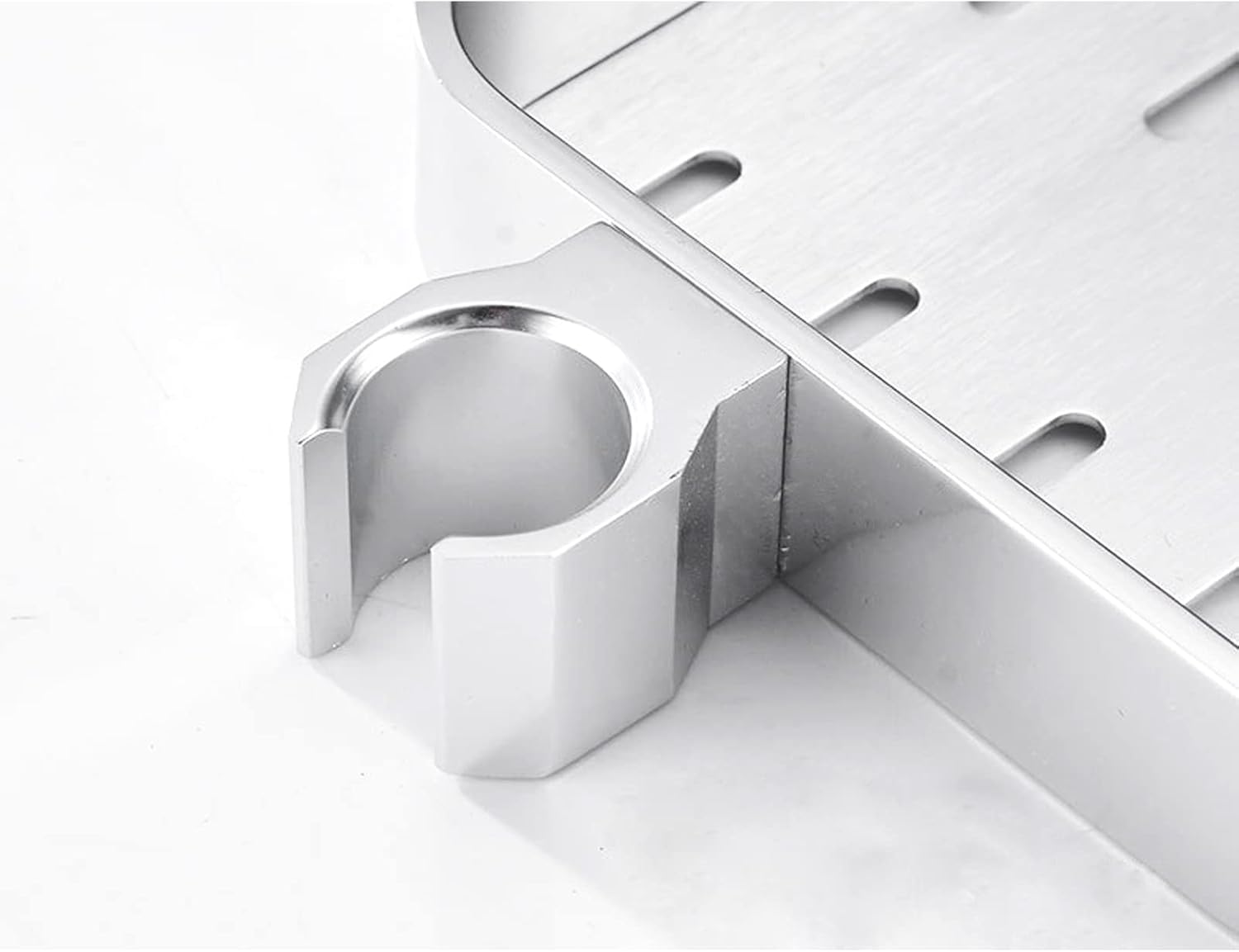 Étagère de douche télescopique – Aluminium réglable – Installation sans perçage – Organiseur salle de bain - 4