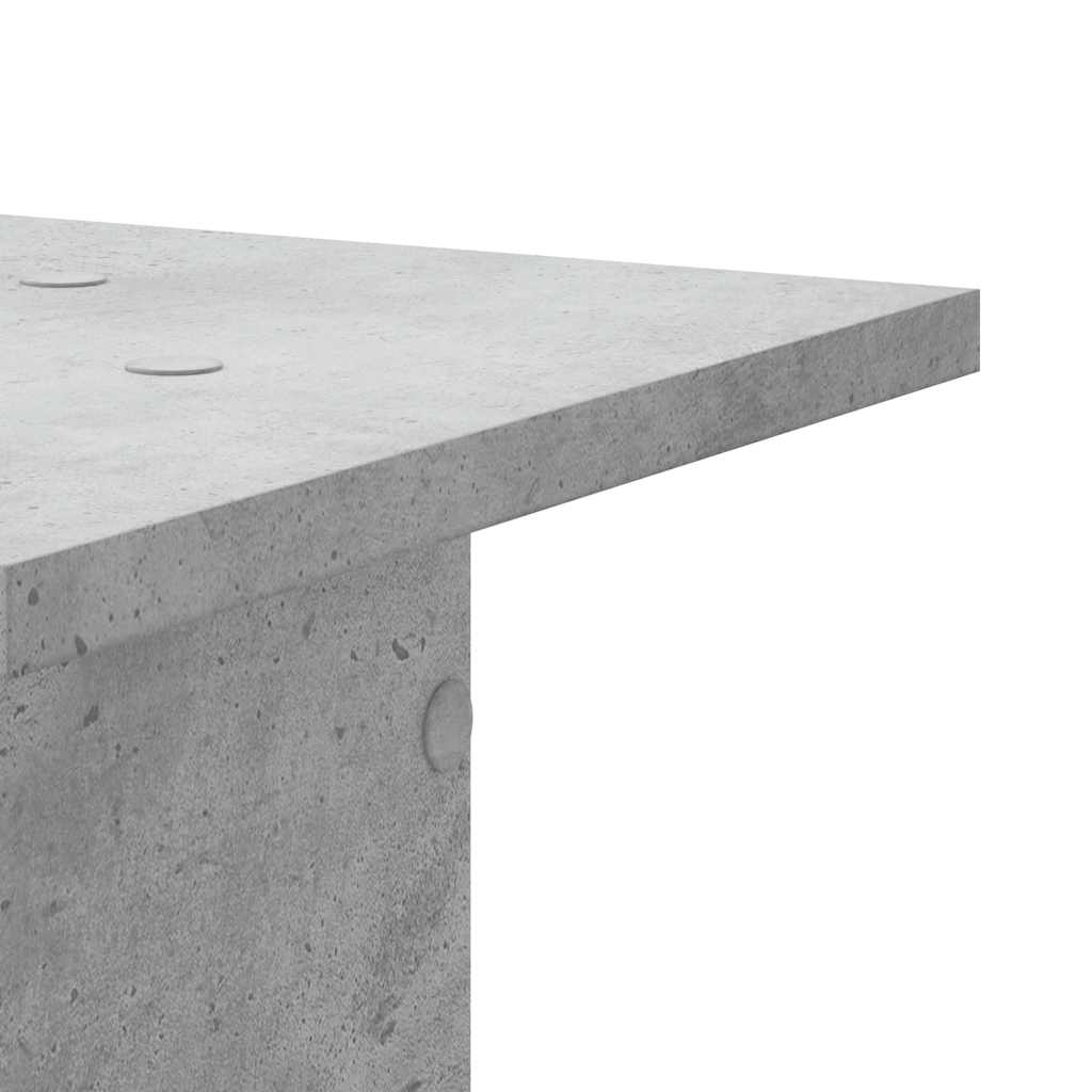 Supports pour plantes, 2 pièces, gris béton, panneau de bois - 8