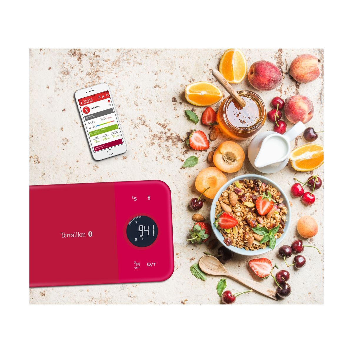 Balance connectée TERRAILLON NUTRITAB Cranberry - 6