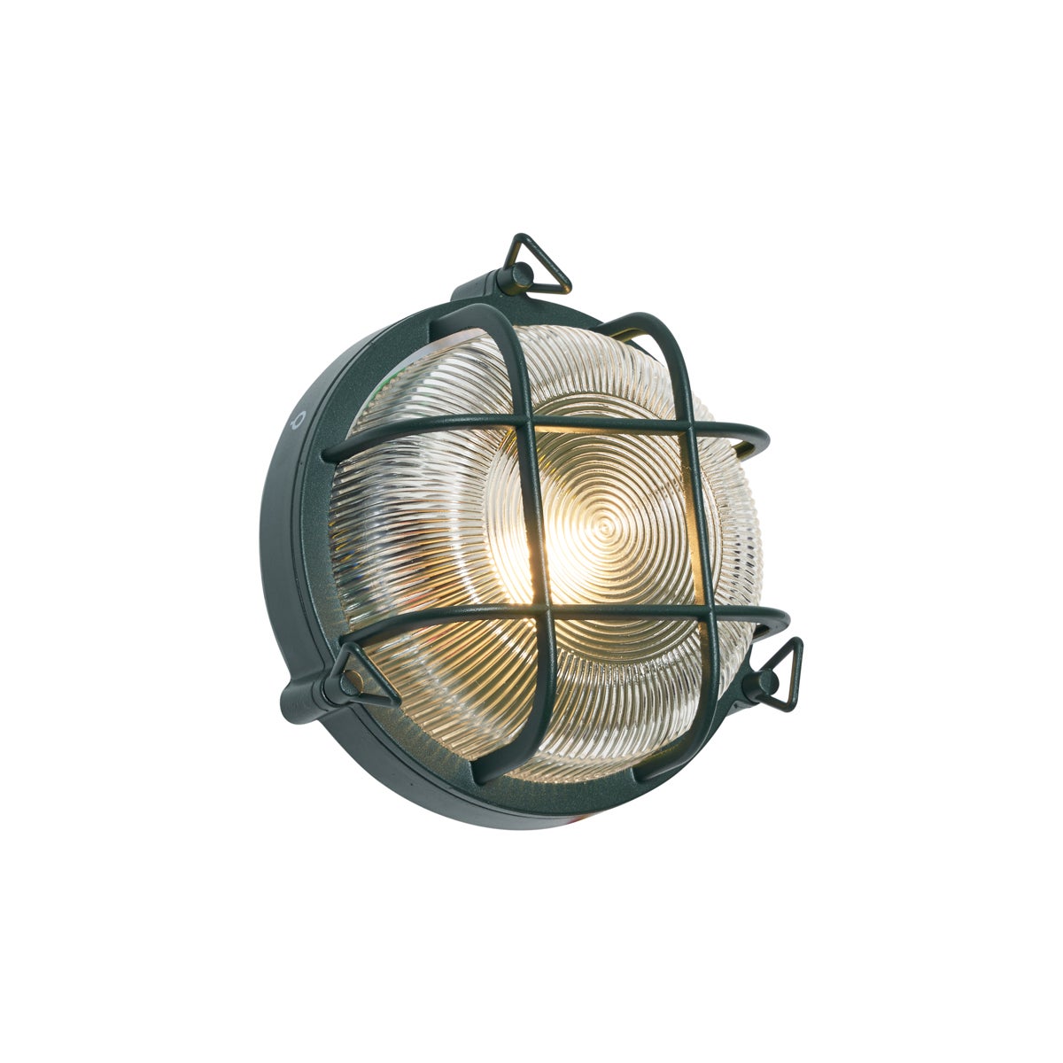Zewnętrzna lampa ścienna i sufitowa ciemnozielona okrągła IP44 - Noutica