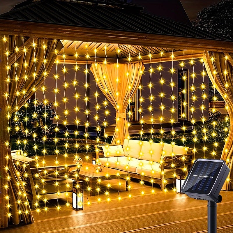 Siatka świąteczna 3 x 2 m, 200 LED, zewnętrzna, ogrodowa, siatka świąteczna, wodoodporna, na Boże Narodzenie (ciepła biel)
