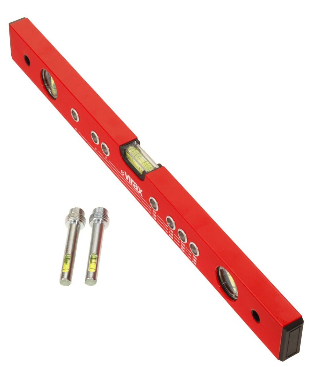 Virax - Niveau à bulle 50cm à robinetteries 2-en-1 - VIR-263150 - 2