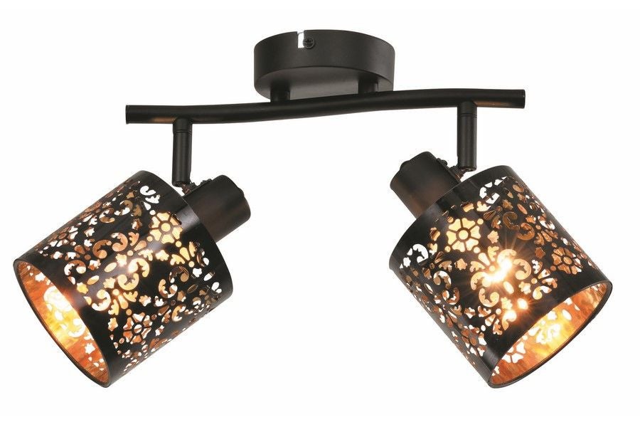 Lampa sufitowa wisząca Kiga czarna 2xE14x40W wym: 20 x 43 x 10 cm metal Reality