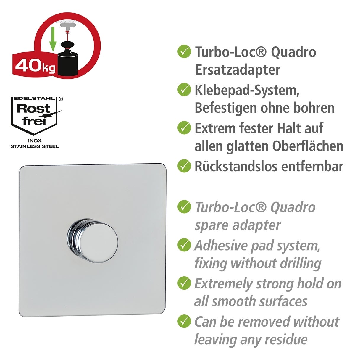Adaptateur En Acier Inox Turbo-loc® Quadro - 3