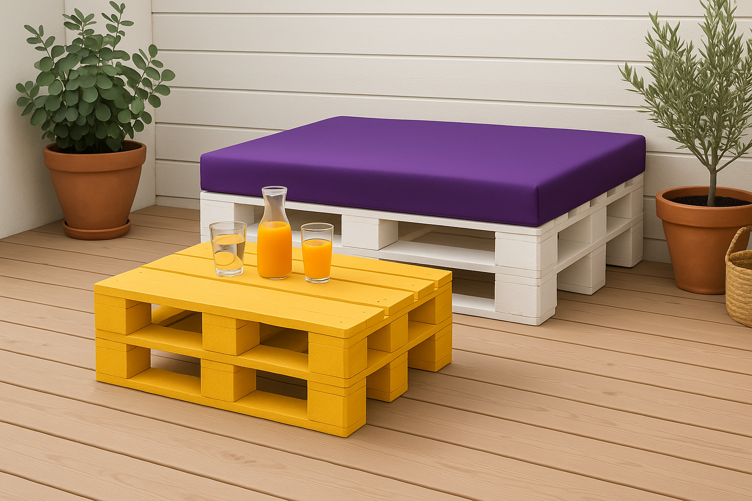 Coussin de palette 120x80x10cm assise, coussin de palette Violet, coussin de jardin, coussin de mobilier de jardin, coussin de palette plat - 3