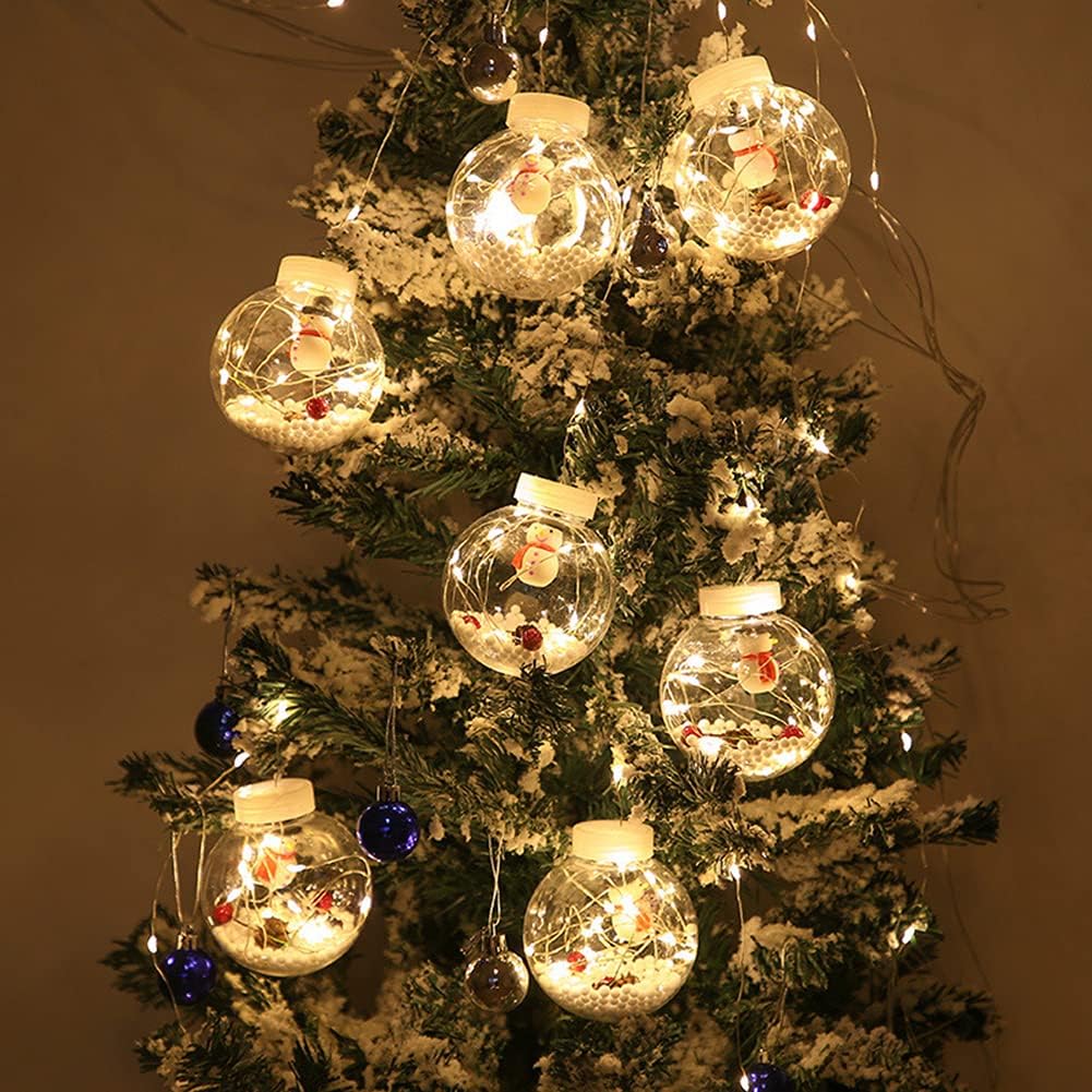 Guirlande Lumineuse Noël En Forme De Boule à Neige - LED Pour Sapin, Fenêtre, Jardin