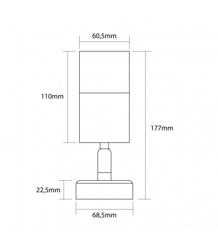 Spot mural extérieur GU10 - IP65 - Orientable - 2