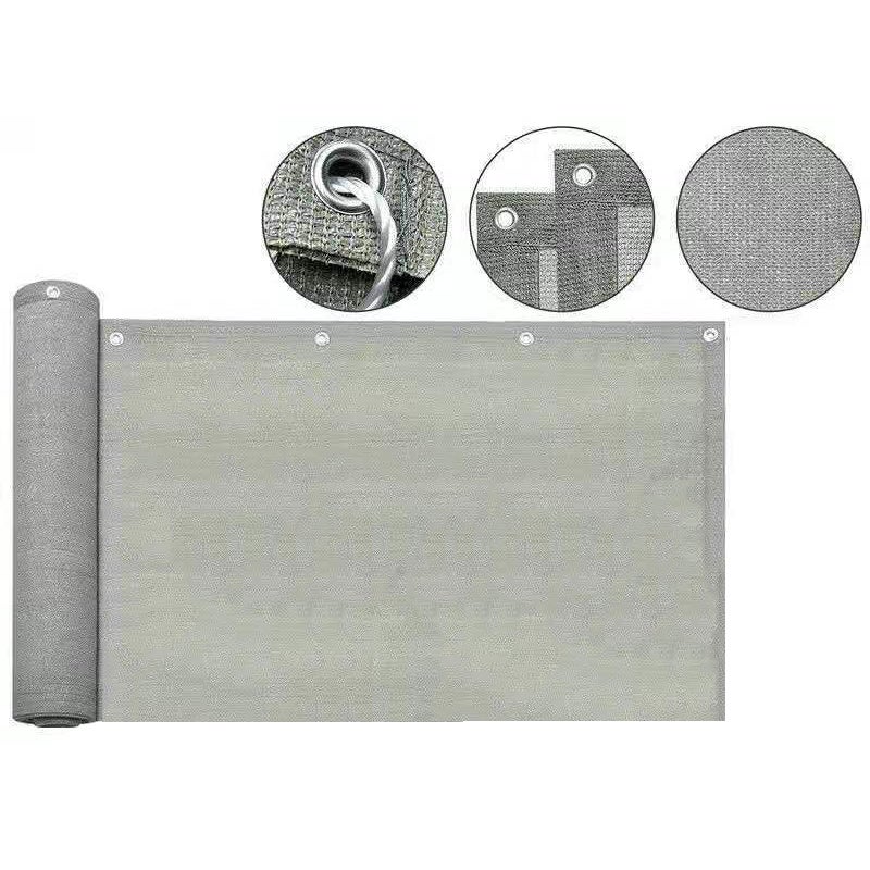 Ekran prywatności na balkon, wiatroodporny ekran zapewniający prywatność, 0,9X3M, szary