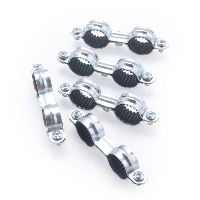 Collier Double Isophonique de Fixation x5 pour Tube Plomberie Ø16 NOYON ...