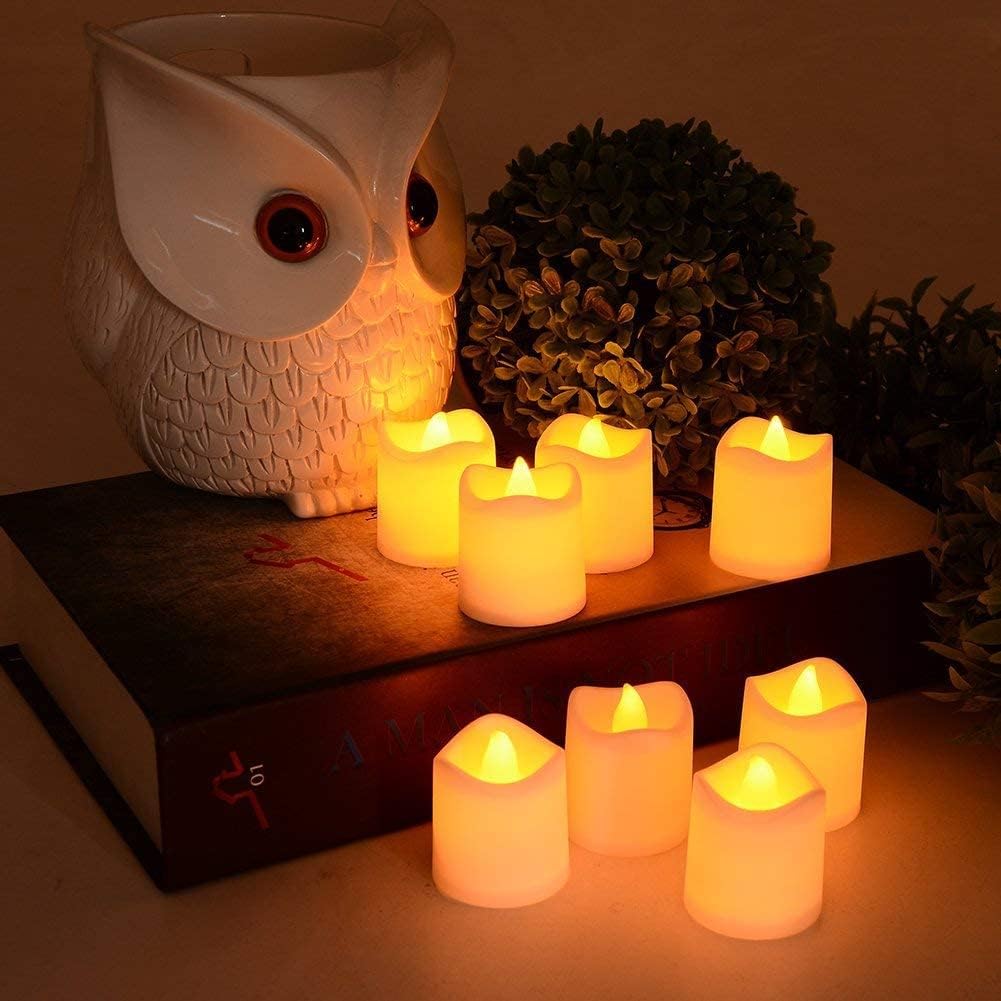 24 Pièces Bougies LED Vacillantes sans Flamme, Piles Incluses, Décoration Intérieure & Extérieure pour Noël, Mariage, Fête - 2