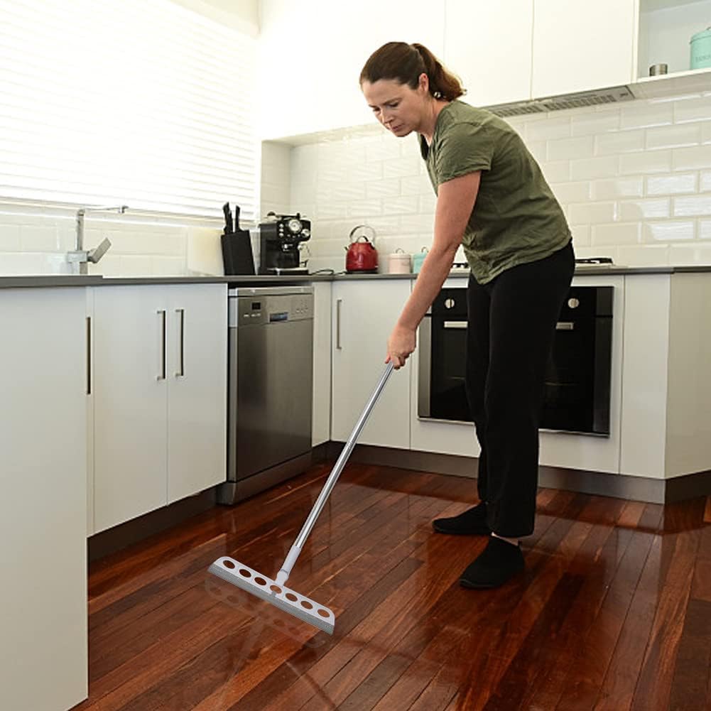 Tergipavimento per doccia con manico telescopico Tergipavimento per doccia multifunzionale efficiente con ganci Porta in vetro per finestre Strumenti per la pulizia della casa  15