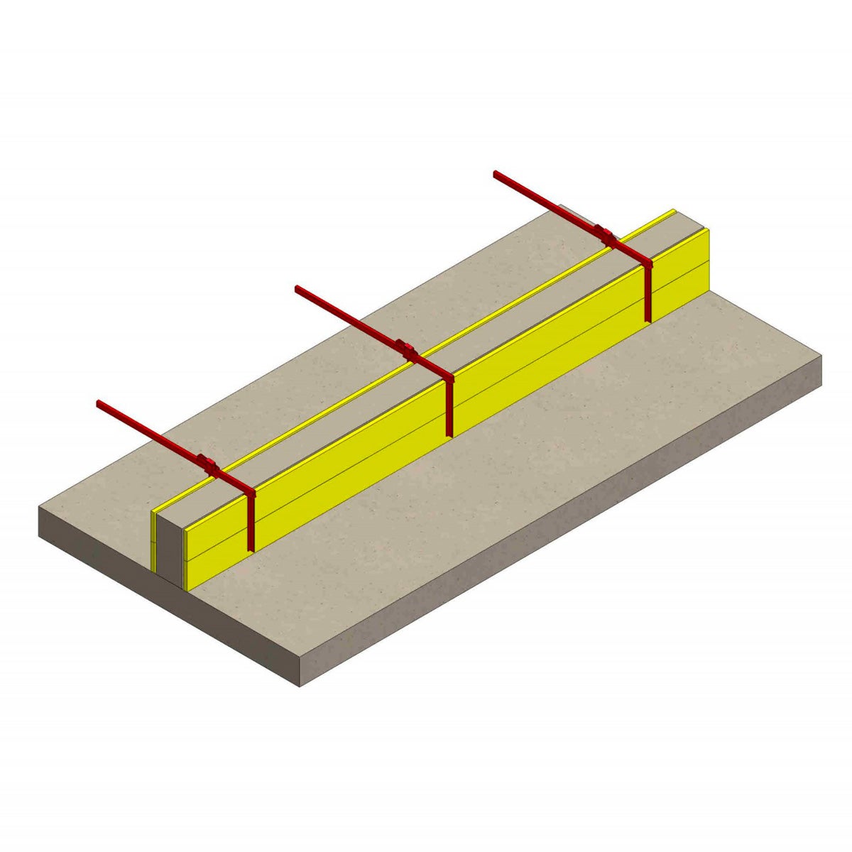 Lot de 20 chevalets étriers de coffrage peints réglables 1 m pour planche de 27 ou 30 mm - 2
