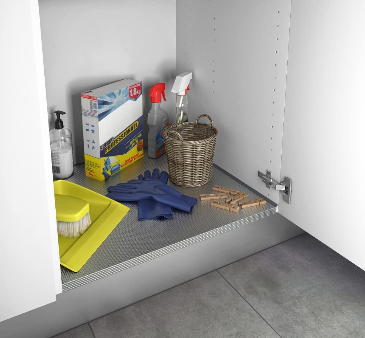 Protector de lava-loiça em alumínio SOTTOLAVELLO com LADO (562x530) MADE IN ITALY - 4