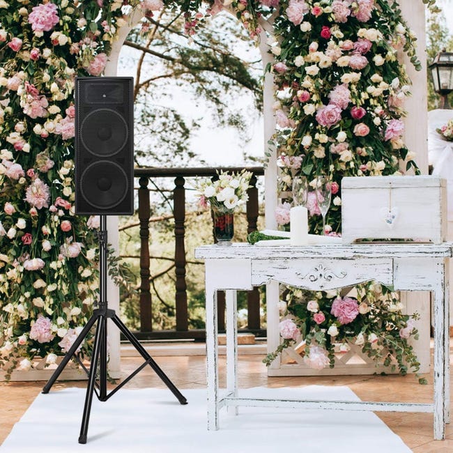 Cavalletto Treppiedi Per Casse Acustiche - Altezza Regolabile 97-183cm, Portata 50kg - Foto 7