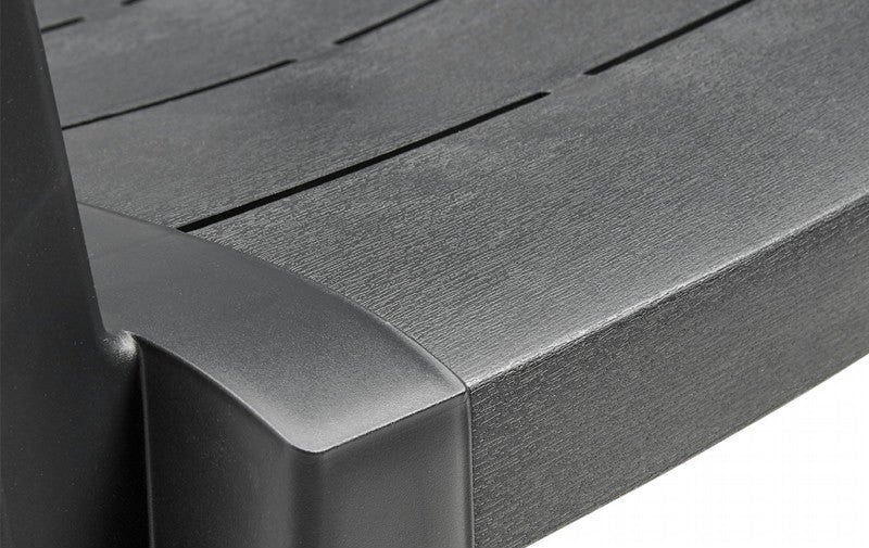 Keter Julie - Fauteuil de jardin en résine effet bois, couleur anthracite - 5