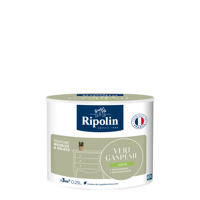 Peinture de relooking pour meubles & objets Satin Vert Gaspesie 0,25L