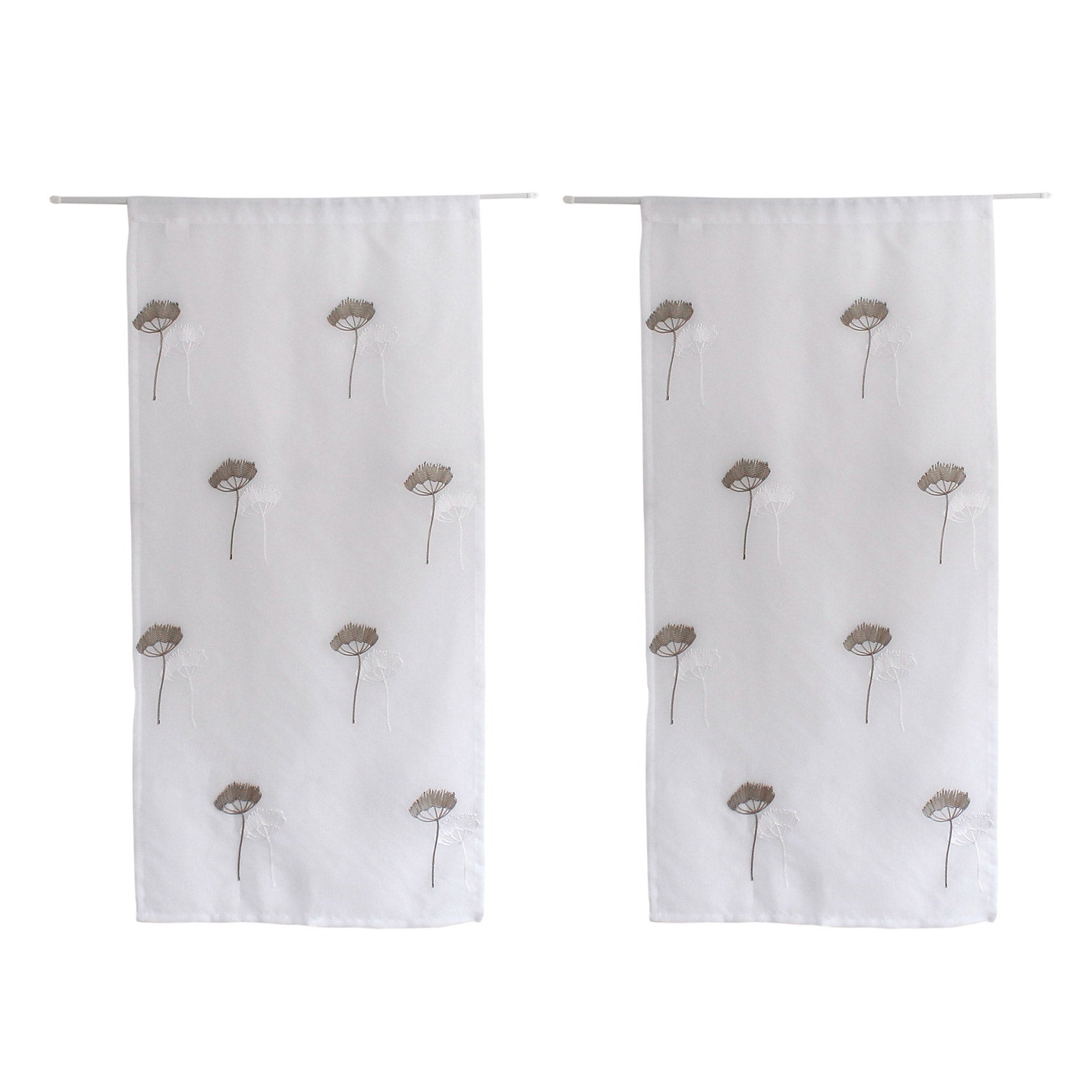 Paire De Petits Voilages Dentelle Chatons Mignons Avec Franges – Blanc 60x160 Cm – Ambiance Cocooning