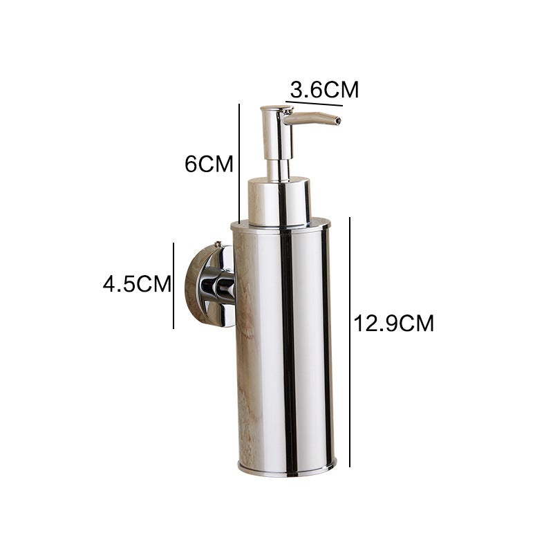 Dozownik do mydła - Wiszący dozownik do mydła - 175 ml - Kuchnia - Łazienka - Prysznic - 18,9 x 3,6 cm - Srebrny - Wolnostojący i napełniany