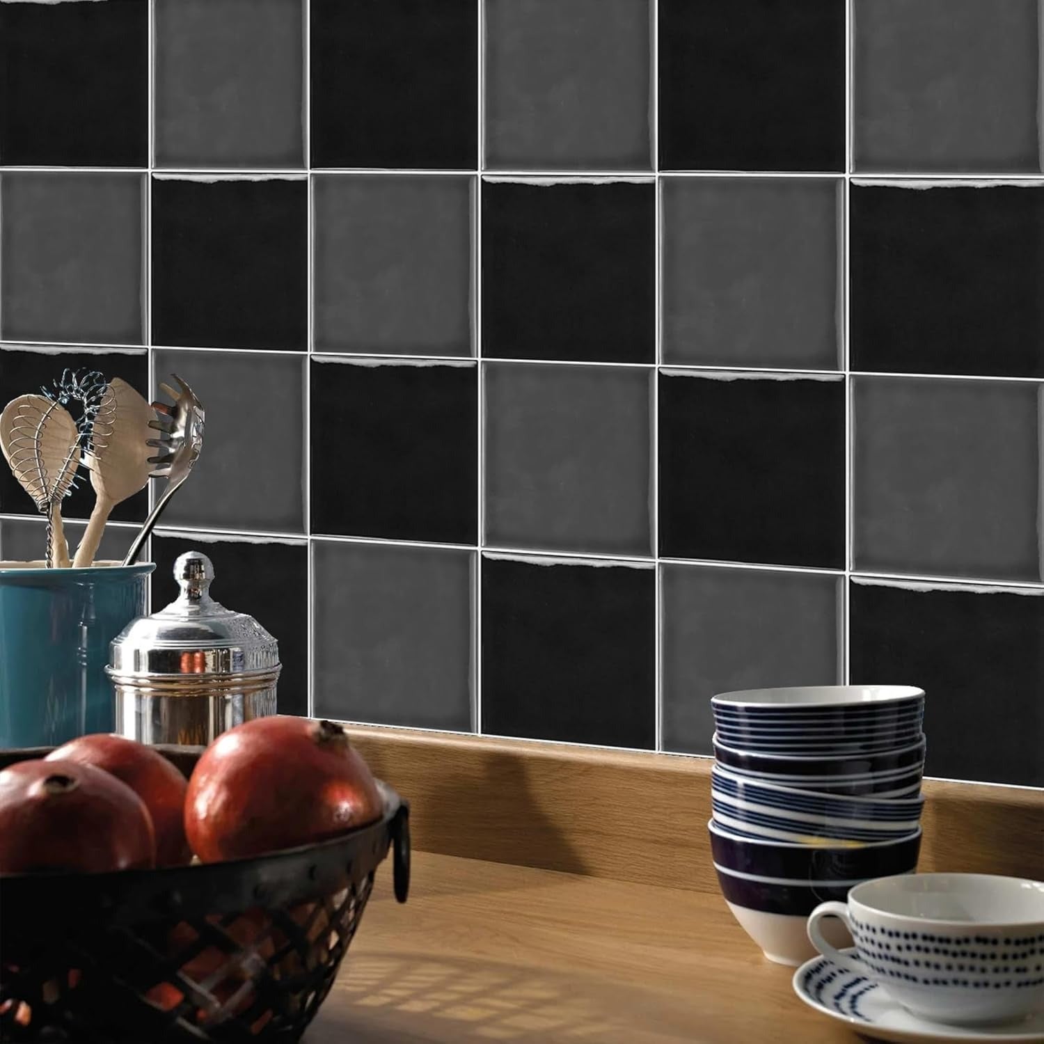 10 sztuk etykiet na płytki ceramiczne w stylu retro, dekoracja kuchenna, naklejka ścienna na płasko, wodoodporna naklejka do łazienki