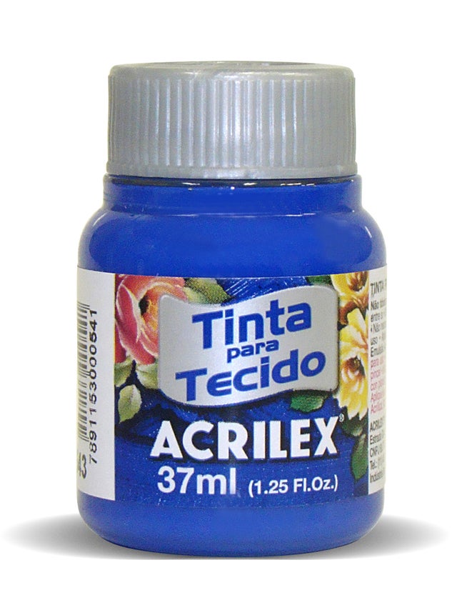 TINTA PARA TECIDO ACRILEX AZUL ULTRAMAR 543 37ML 04140
