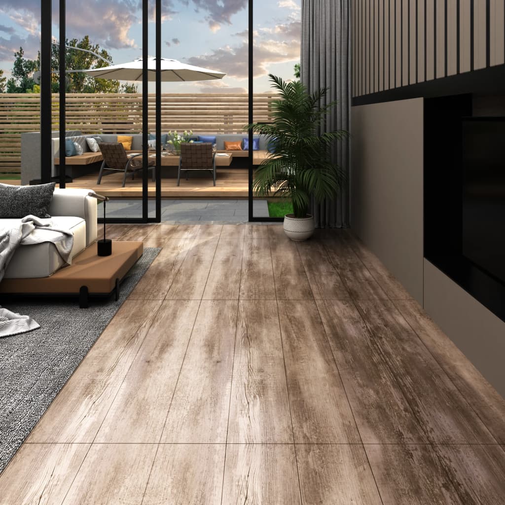 Maison exclusive - lamas para suelo pvc autoadhesivas 5,21 m² 2mm madera deslavada