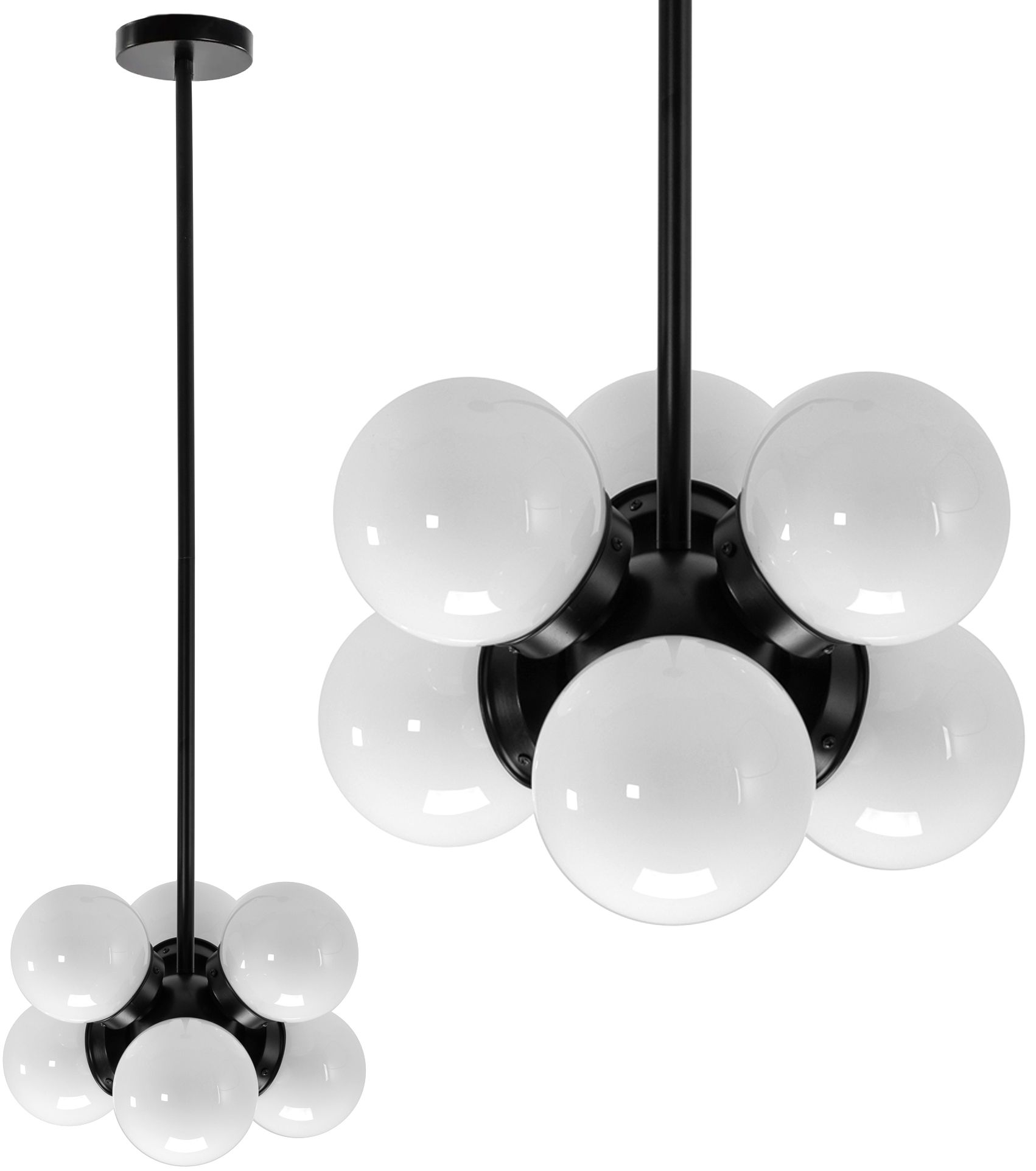 Lampa Sufitowa Toolight App904-6Cp Loft Czarny