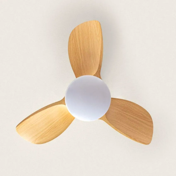 Ventilador De Techo Con Luz LED Y Aspas Invisibles 91 Cm - 3 Colores De Luz, Modo Viento Natural, Silencioso (45 DB), Control Remoto