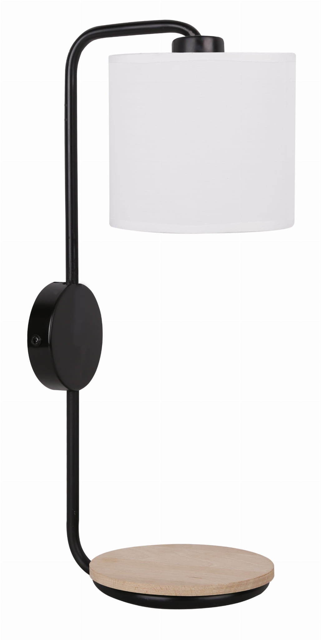 Kinkiet ścienny Alpine czarny-jasne drewno-biały 1xE14x40W wym: 41 x 18 x 13 cm metal IP20 Candellux