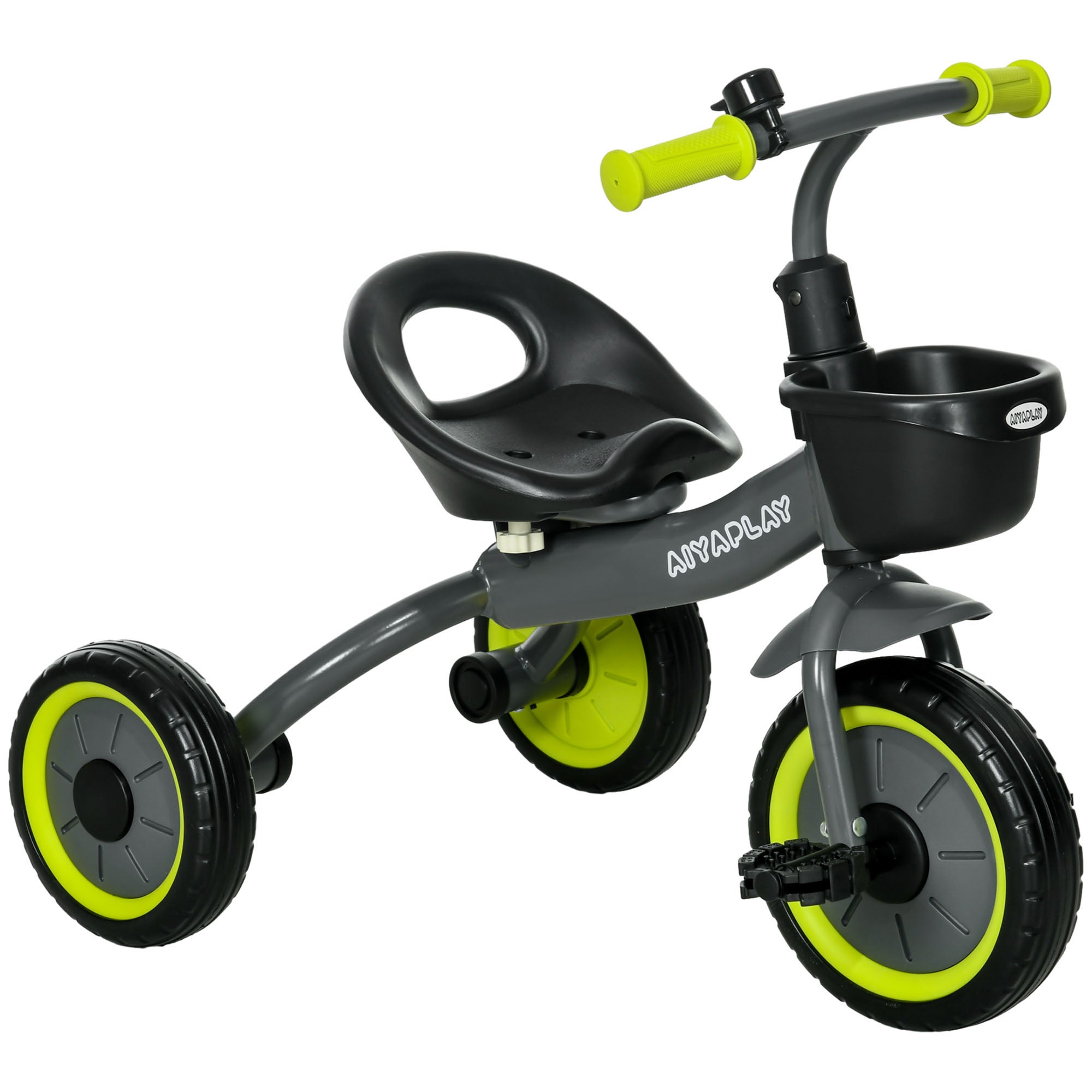 Tricycle 2 en 1 pour adulte parent-enfant, pour promener adulte, enfant adulte, vélo à trois roues et poussette pour voyage et rangement (gris
